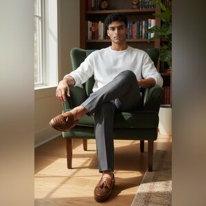 Martin Drake Brown Woven Kiltie Tassel Loafers Made in Brazil Men’s Size 11